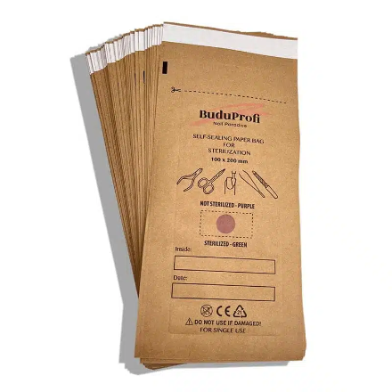 Bolsas de Esterilización 100x200, con Indicador, 100 uds. BUDUPROFI