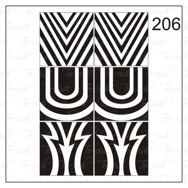 Plantilla aerógrafo 206