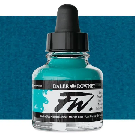 Pintura para aerógrafo, pintura acrílica diluida MARINE
BLUE - 151 - TURQUESA - DALER ROWNEY ACRYLIC INK 29.5ML