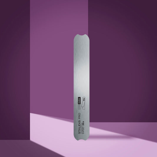 Lima de uñas metálica, recta, base EXPERT 20s (130 mm)