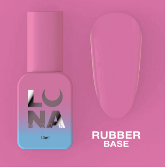 RUBBER BASE CLEAR, GEL POLISH - 13ML - LUNAMOON