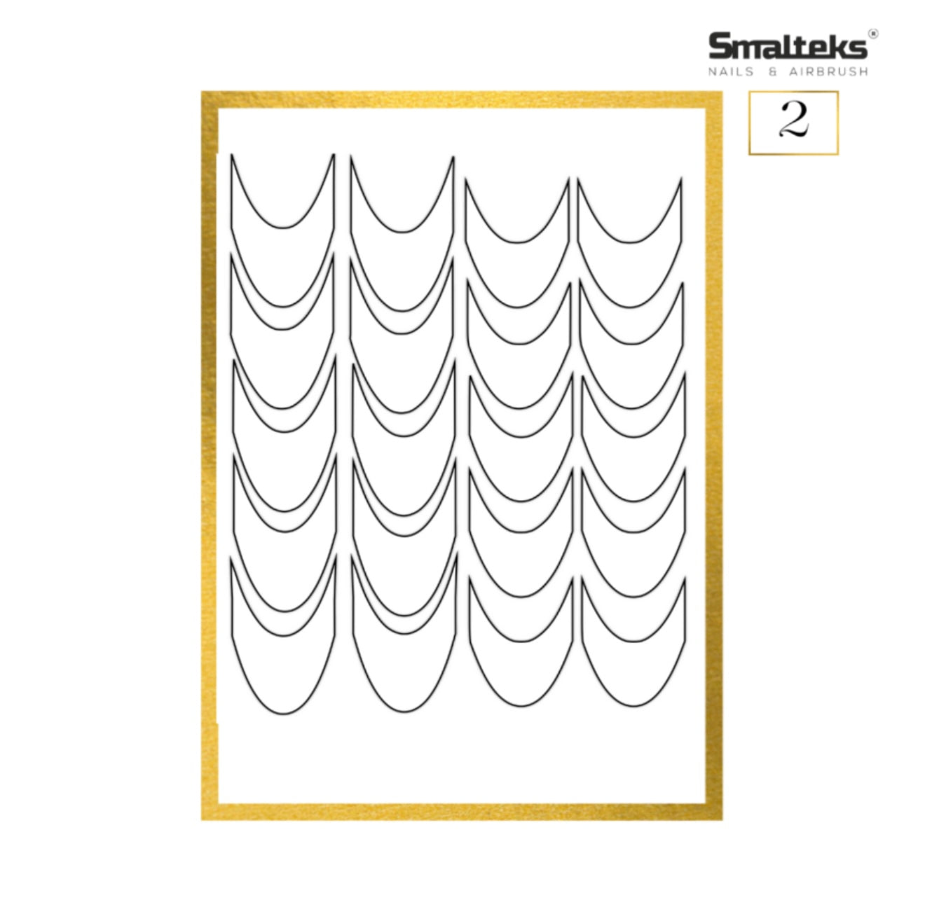 PLANTILLA PARA AEROGRAFÍA Y DISEÑO DE UÑAS SMALTEKS 02