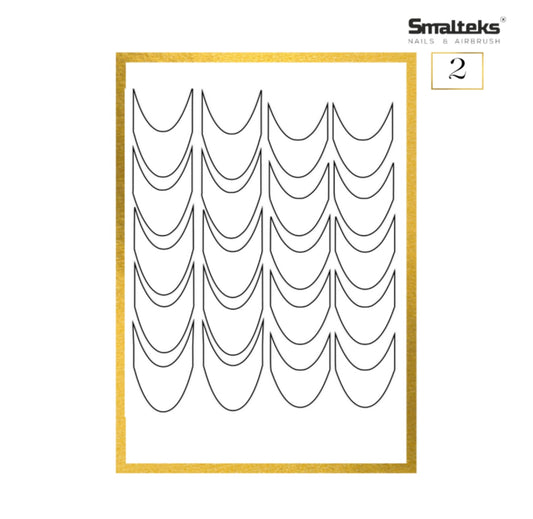 PLANTILLA PARA AEROGRAFÍA Y DISEÑO DE UÑAS SMALTEKS 02