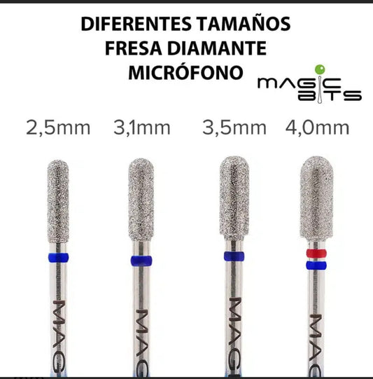 Biotech Fresa Diamante micrófono 4mm rojo-azul MAGIC BITS