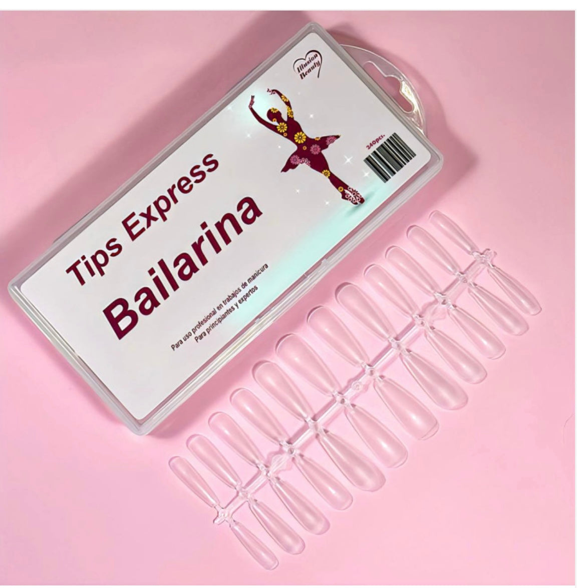Tips Express Bailarina 240u Tips (Nail Express) Illusion Beauty