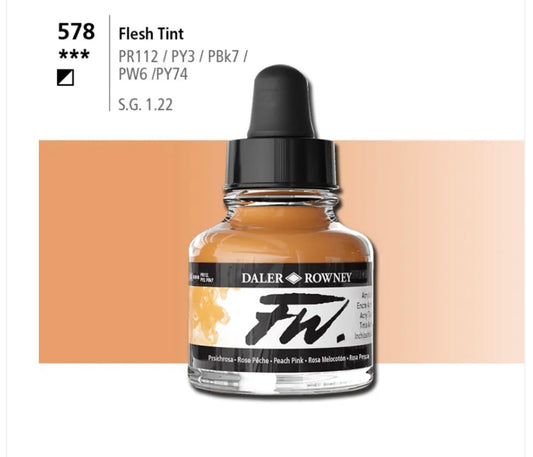 Pintura para aerógrafo, pintura acrílica diluida ROSA
MELOCOTÓN- COLOR PIEL - 578 - DALER ROWNEY ACRYLIC INK
29.5ML
