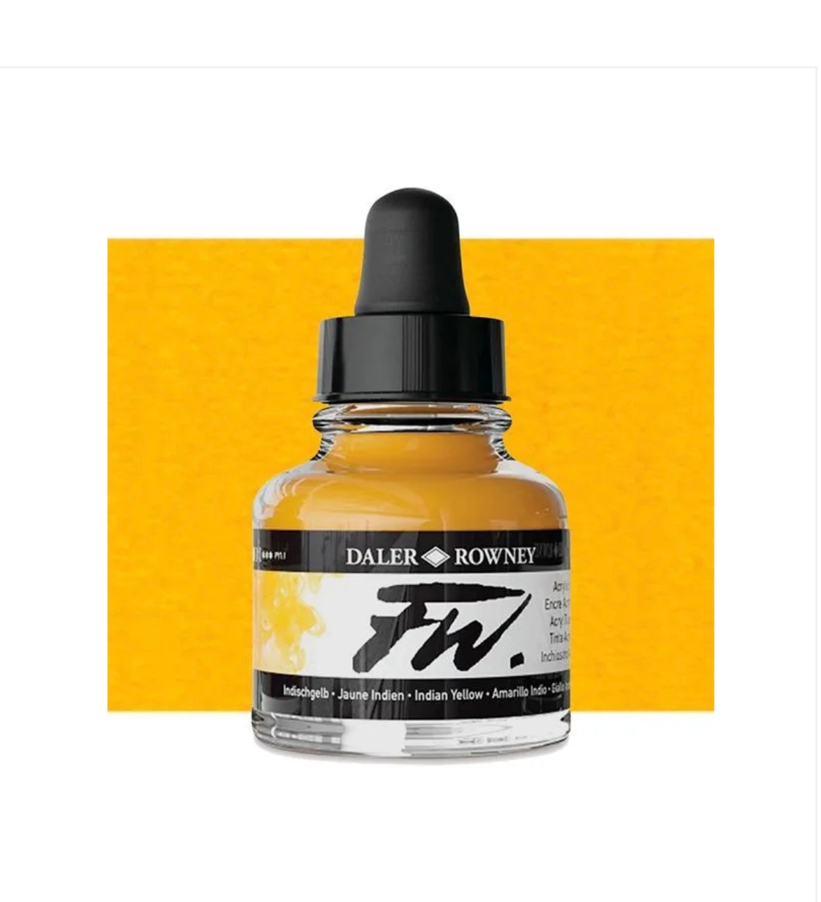 Pintura para aerógrafo, pintura acrílica diluida FLAME
ORANGE - 687 - AMARILLO - DALER ROWNEY ACRYLIC INK 29.5ML