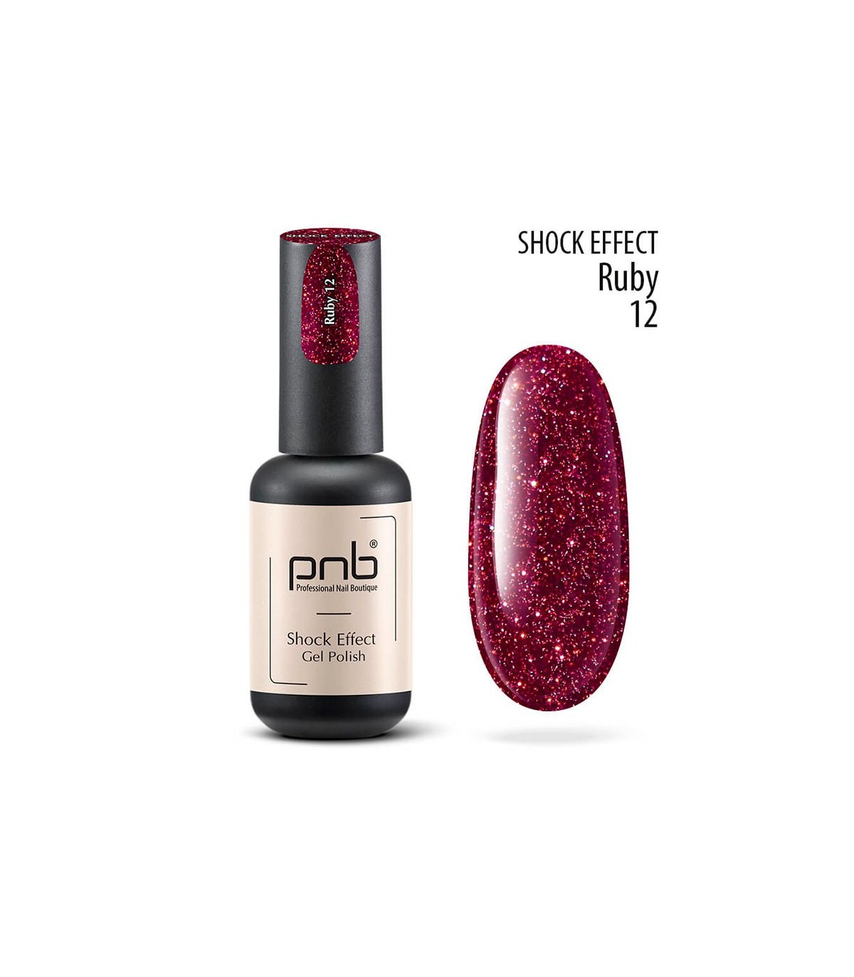 PNB Esmalte semipermanente Shock Effect - 12 Rubby - 8ml
