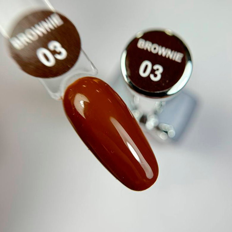 Esmalte semipermanente Brownie 03 illusion beauty – 10ml marrón cálido caramelo tostado