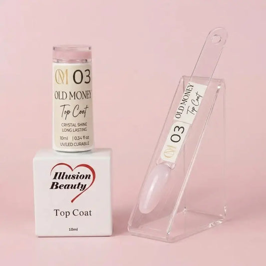Top Coat OLD MONEY 03– illusion beauty – 10ml (Finalizador sin capa pegajosa)