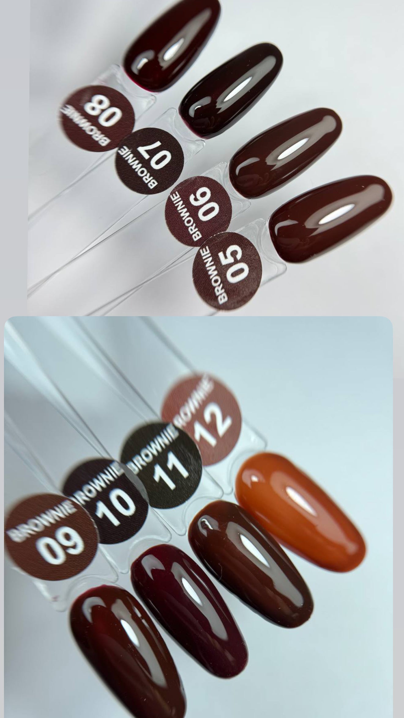 BROWNIE 12 ILLUSION BEAUTY NAILS – 10ML (MARRÓN, CHOCOLATE)