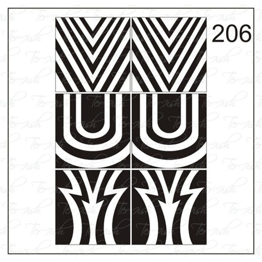 Plantilla aerógrafo 206