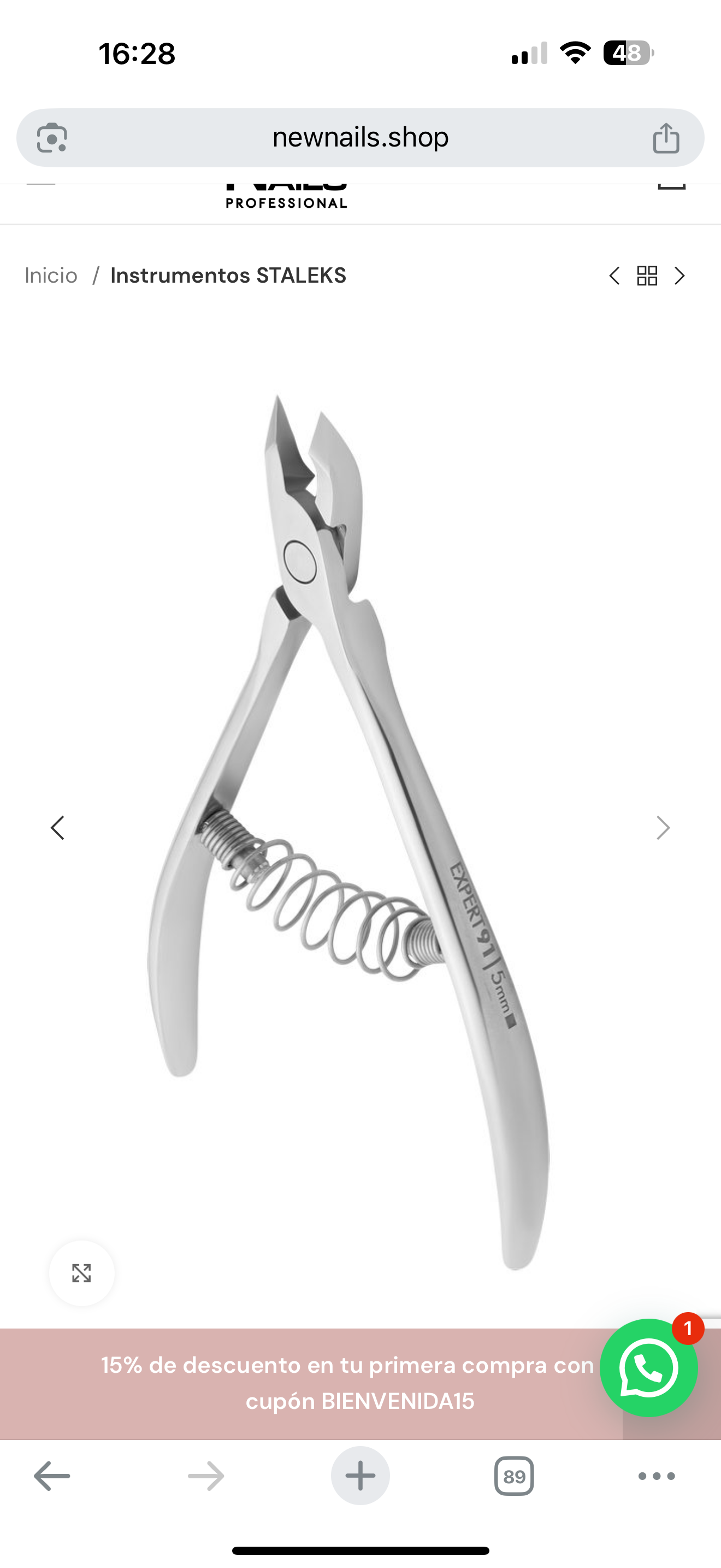 Alicates Profesionales Para Piel EXPERT 91/5