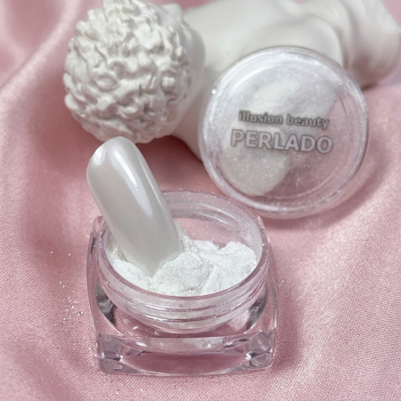 POLVO PIGMENTO PERLADO BLANCO, EFECTO GLAZÉ - POLVO PERLADO SIN COLOR - ILLUSION BEAUTY