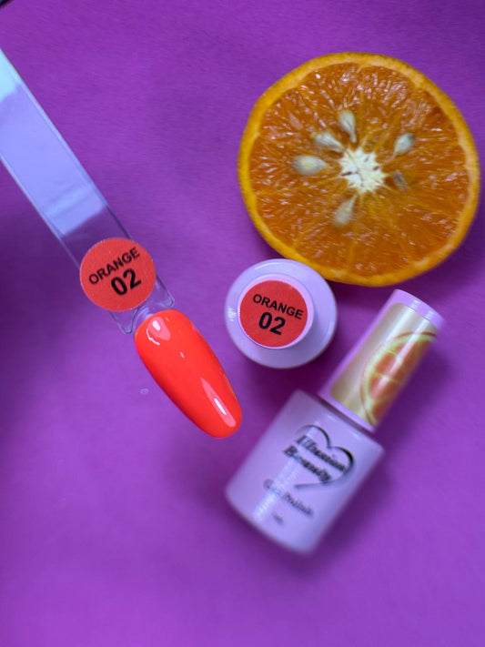 Esmalte semipermanente colección  naranja 02