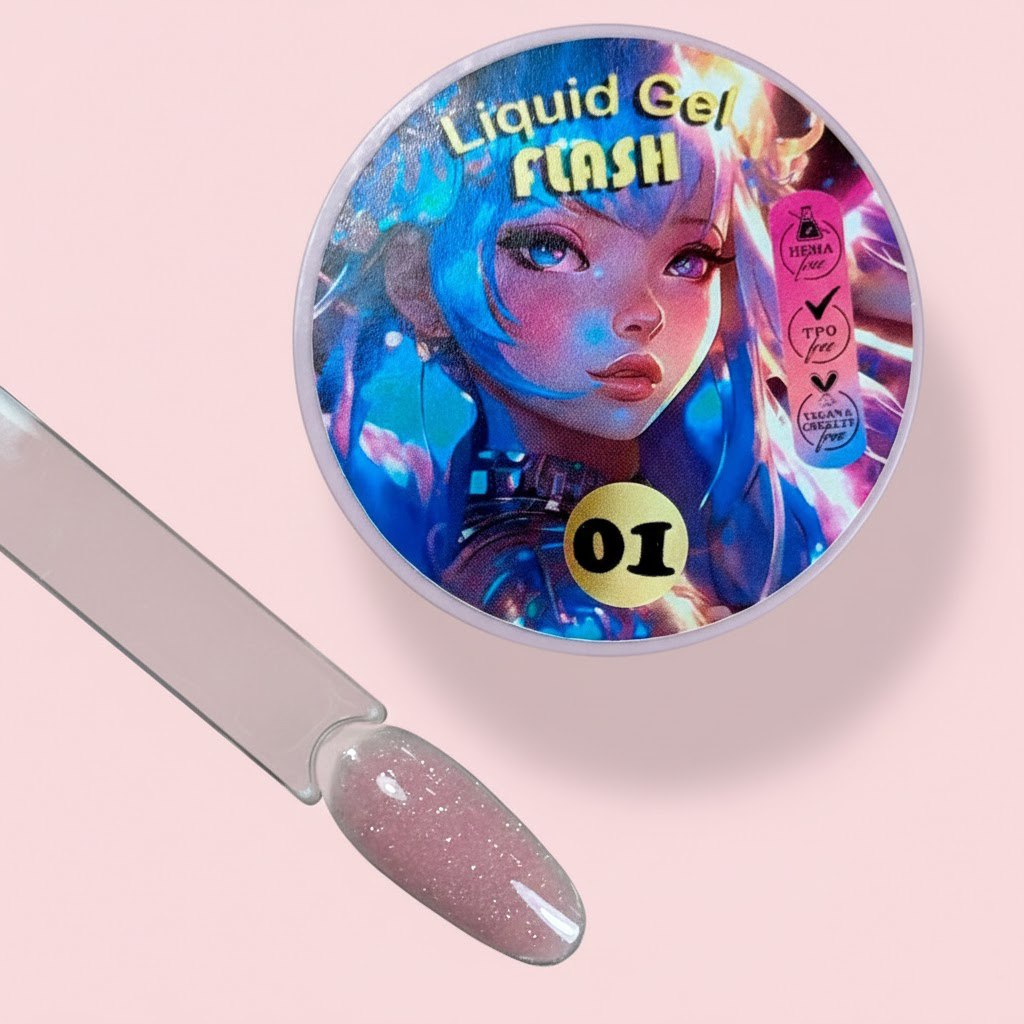 Gel en bote Liquid Gel FLASH 01 illusion beauty Nails Pro – 30gr