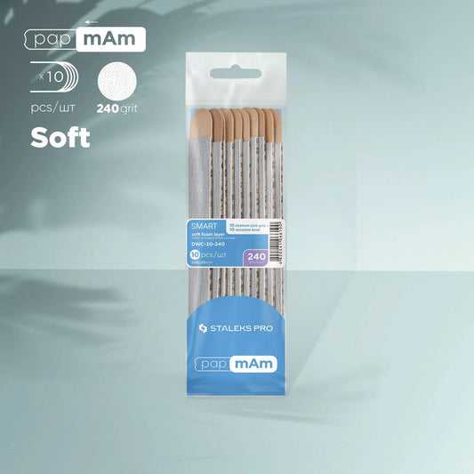 Limas Desechables Papmam (Base Blanda) En Una Base De Madera SMART 20 (10 Pcs)