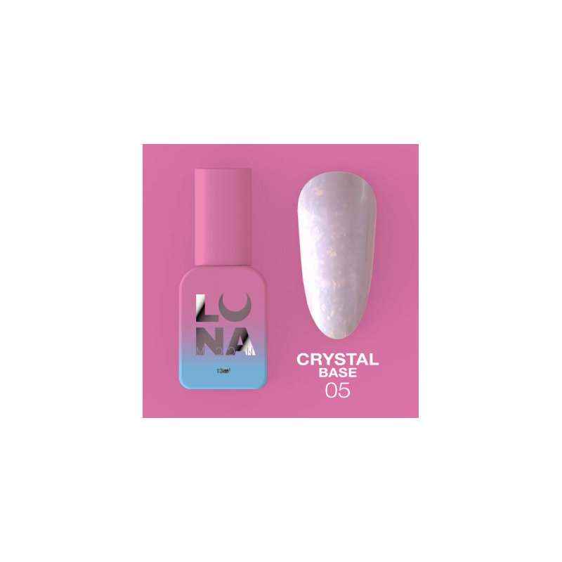 Base rubber lechosa con glitter LUNAMOON - Base de camuflaje Crystal 5