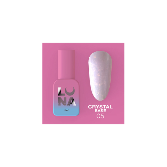 Base rubber lechosa con glitter LUNAMOON - Base de camuflaje Crystal 5
