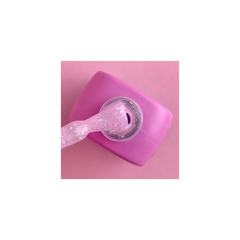 Base rubber lechosa con glitter LUNAMOON - Base de camuflaje Crystal 5