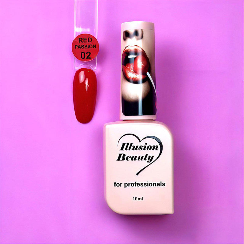 PASSION RED - 2 - Illusion Beauty Nails – 10ml (colección rojos)