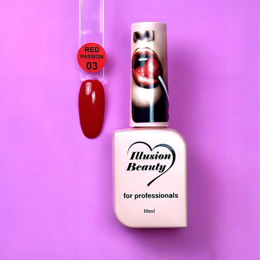 PASSION RED - 3 - Illusion Beauty Nails – 10ml (colección rojos)