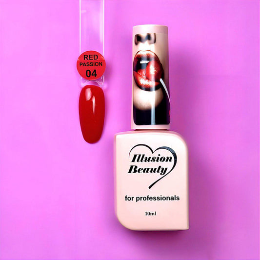 PASSION RED - 4 - Illusion Beauty Nails – 10ml (colección rojos)