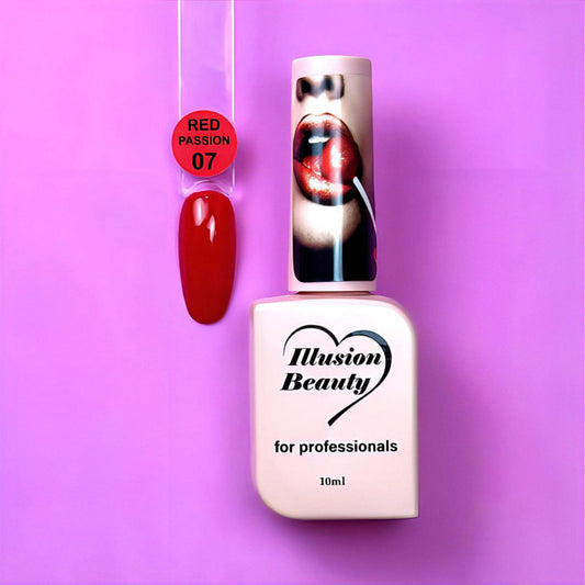 PASSION RED - 7 - Illusion Beauty Nails – 10ml (colección rojos)