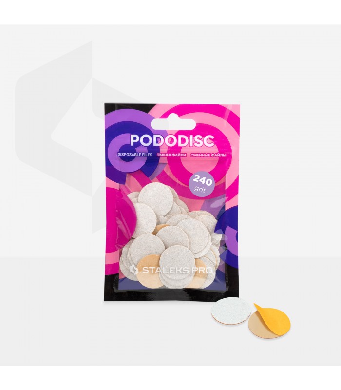 Recargas Blancas Para Disco De Pedicura PODODISC STALEKS PRO( L) 240 GRIT (50 Pcs)