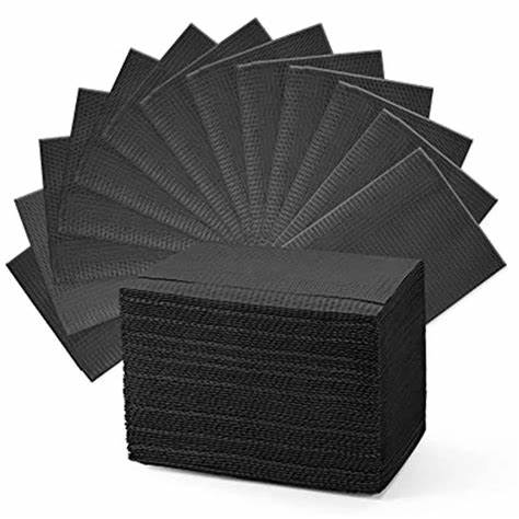 Servilleta desechable 50 unidades doble capa negro (baberola)