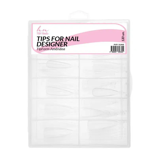 Dual Form - Tips for Nail Designer - Clear Almond shape